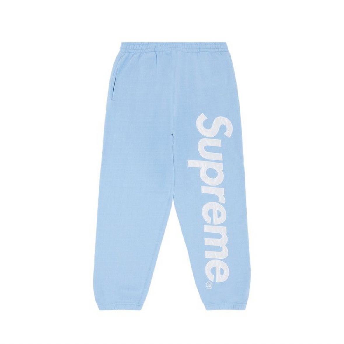 Supreme Satin Appliqué Sweatpant 'Light Blue'