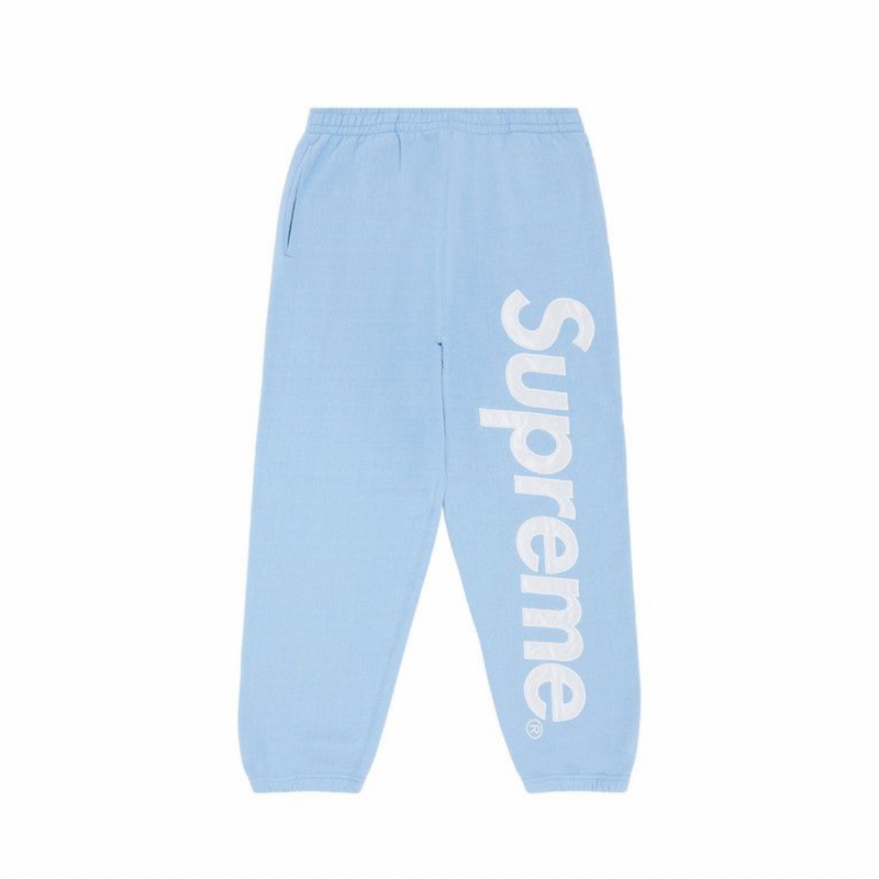 Supreme Satin Appliqué Sweatpant 'Light Blue'