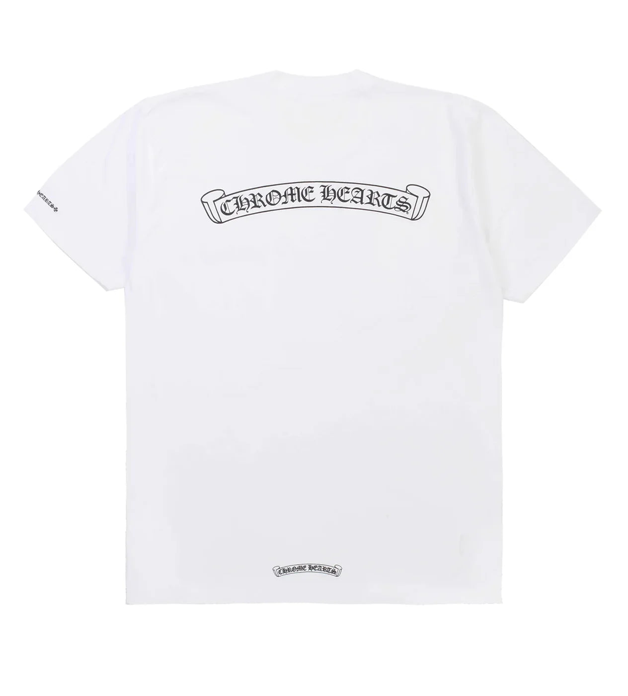 CHROME HEARTS SCROLL LOGO POCKET TEE WHITE