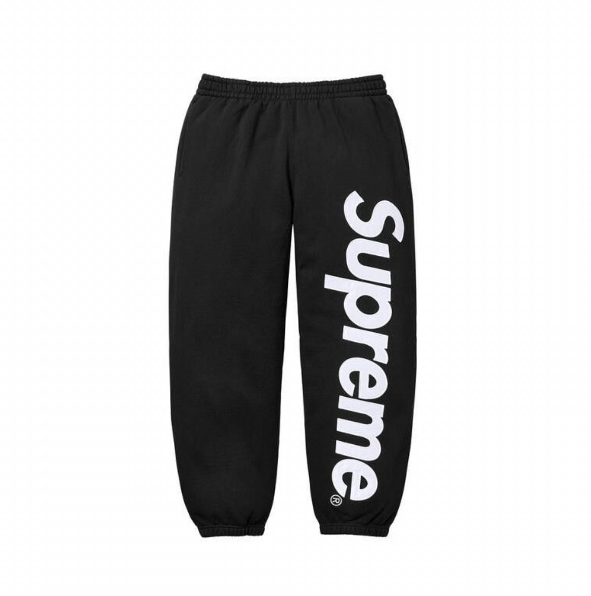 Supreme Satin Appliqué Sweatpant 'Black'
