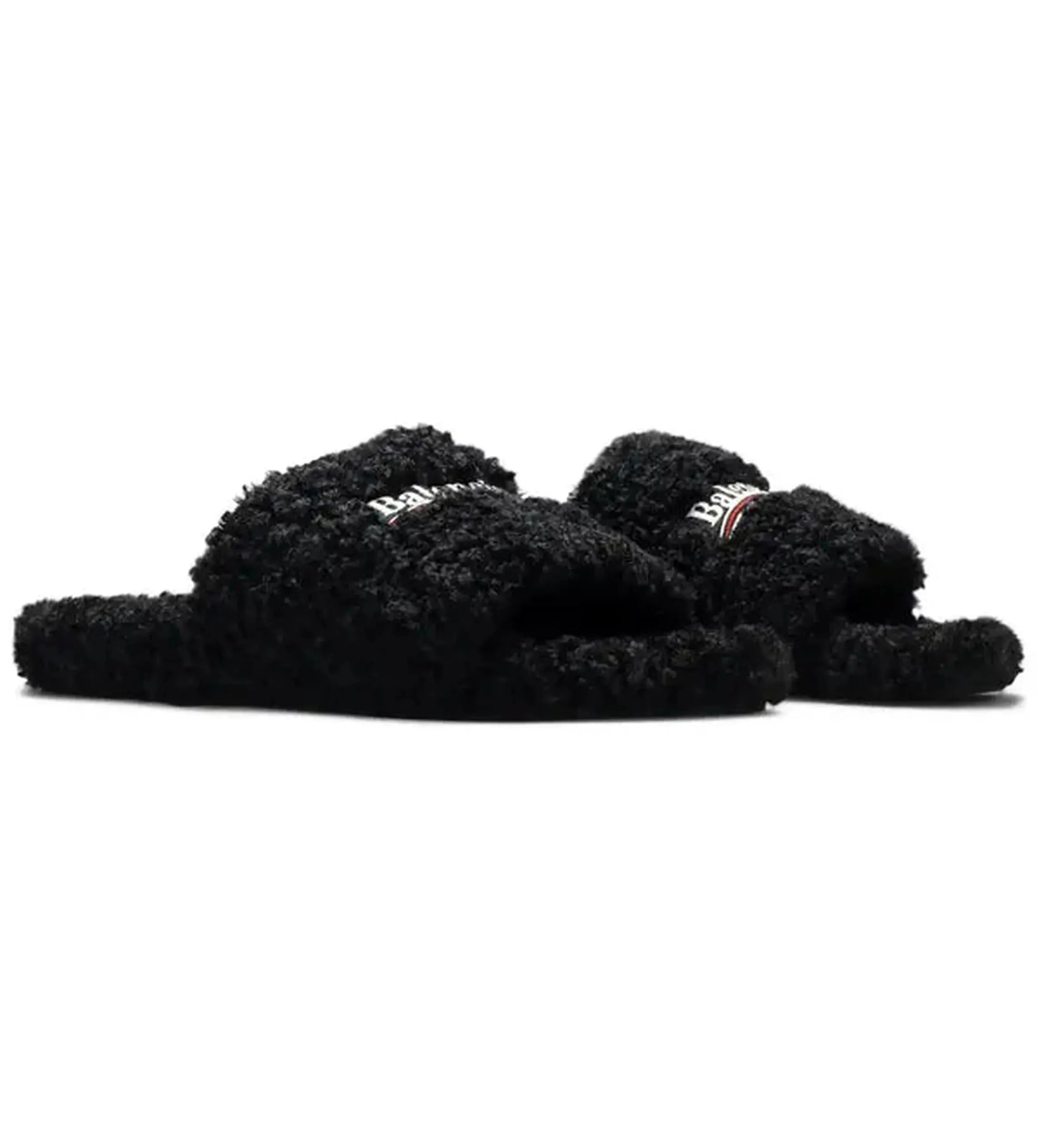 Balenciaga Furry Slides 'Black'
