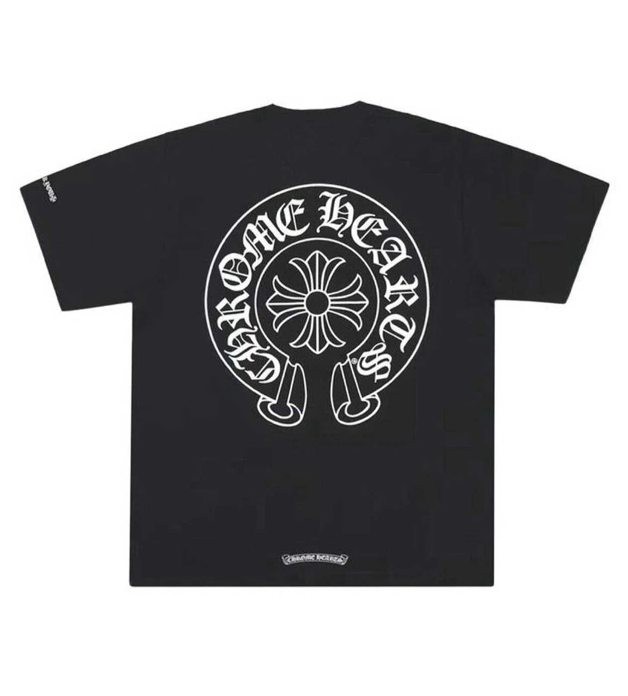 CHROME HEARTS HORSESHOE LOGO POCKET BLACK TEE