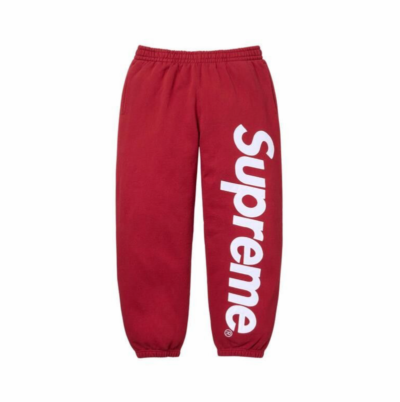 Supreme Satin Appliqué Sweatpant 'Dark Red'