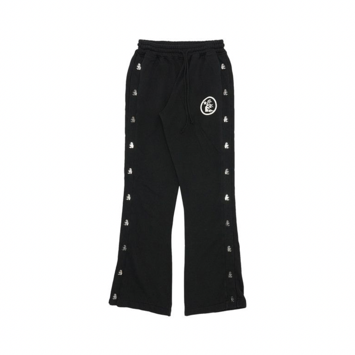 Hellstar Mirror Face Snap Sweatpants 'Black'