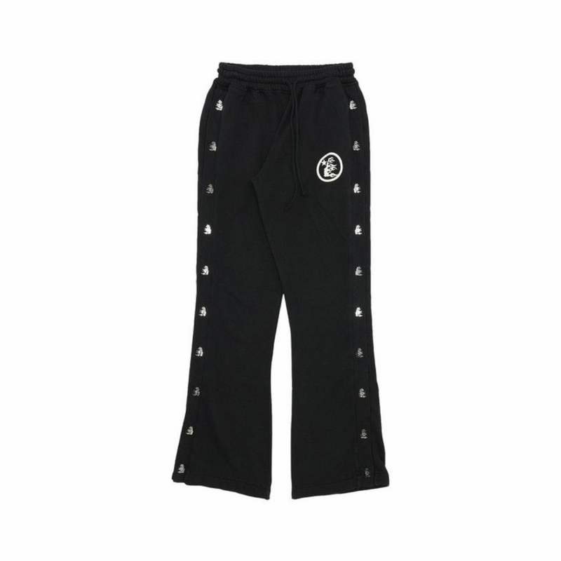 Hellstar Mirror Face Snap Sweatpants 'Black'