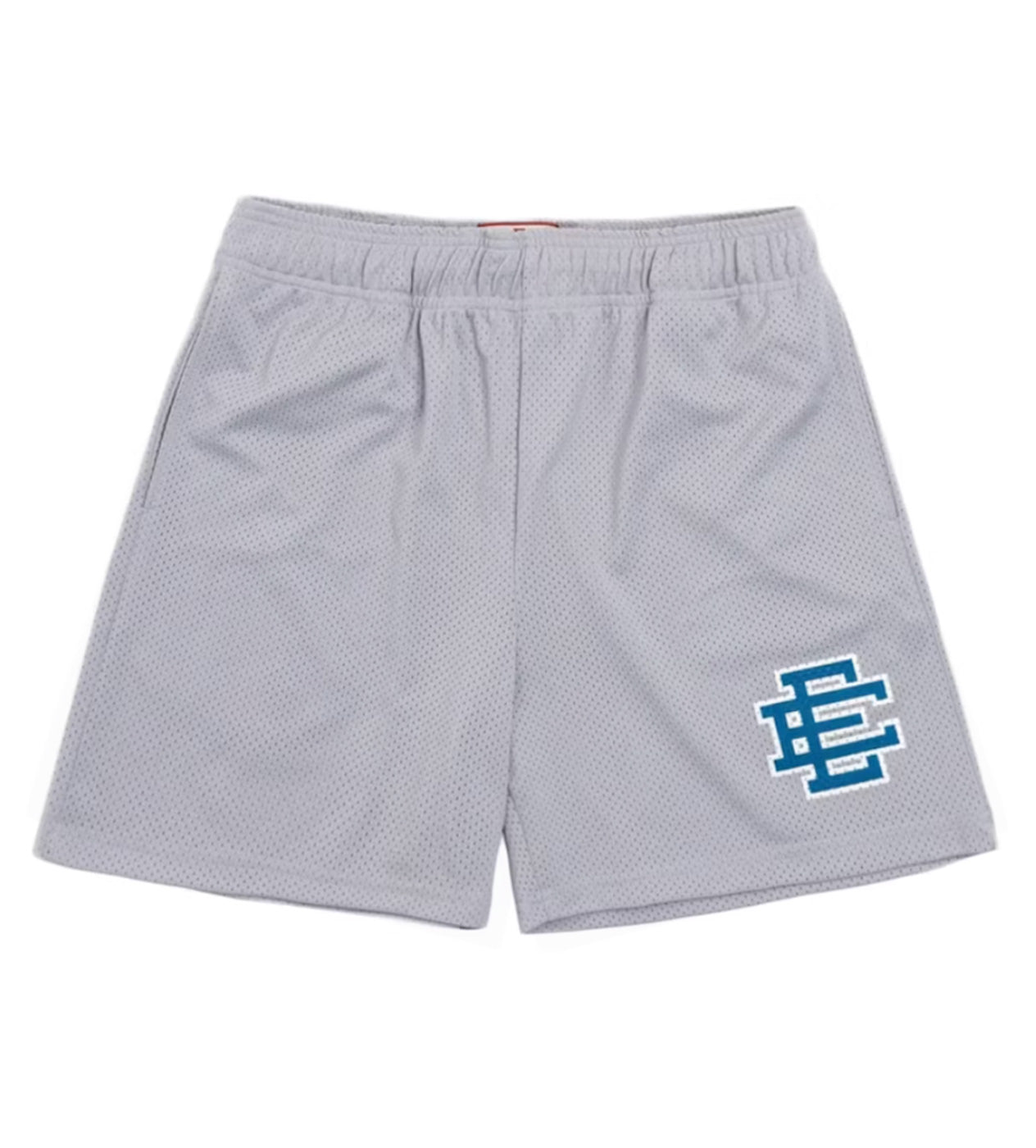 Eric Emanuel Blue Logo Shorts Grey