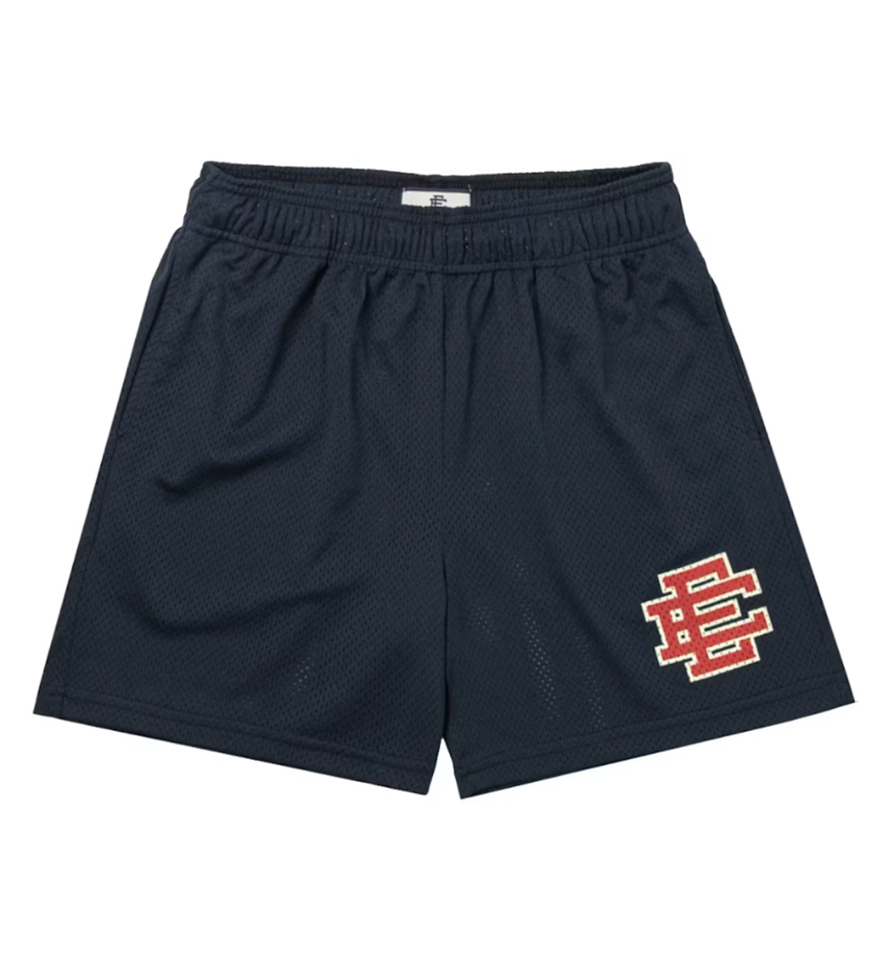 Eric Emanuel Red Logo Shorts Navy