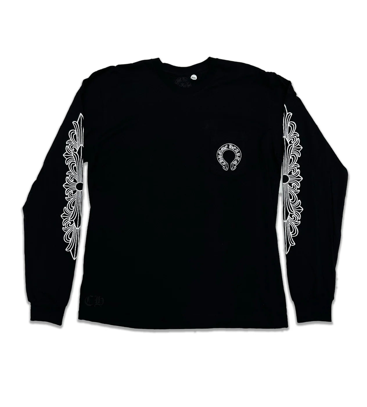 CHROME HEARTS BLACK HORSESHOE L/S TEE