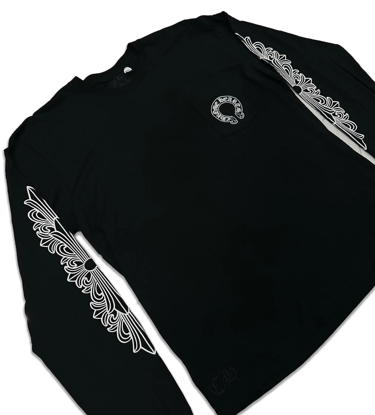 CHROME HEARTS BLACK HORSESHOE L/S TEE