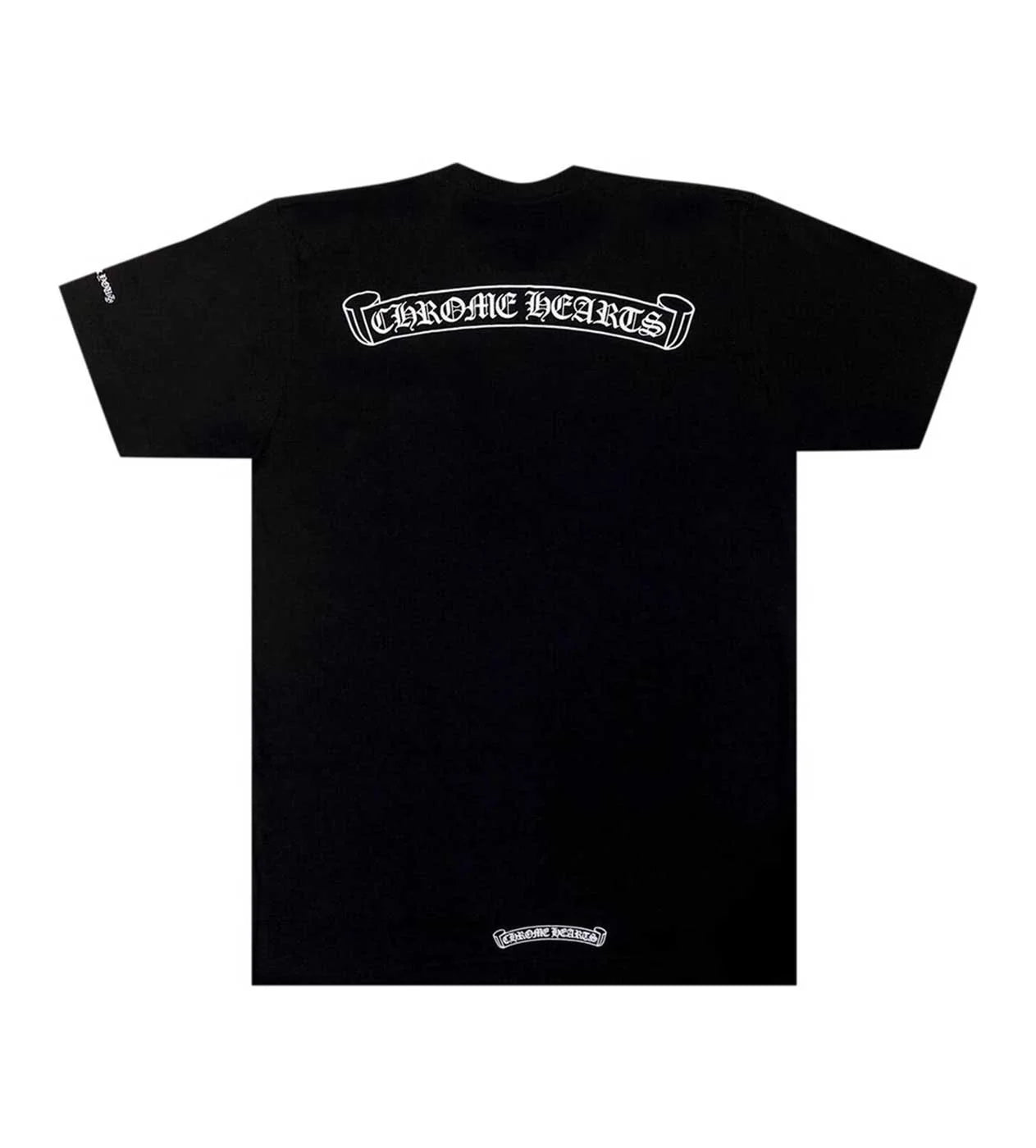 CHROME HEARTS SCROLL LOGO BLACK TEE