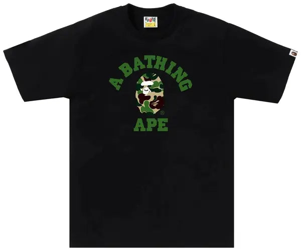 BAPE ABC Camo College Tee 'Black/Green'