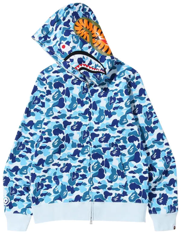 BAPE ABC Camo Shark Full Zip Hoodie 'Blue'