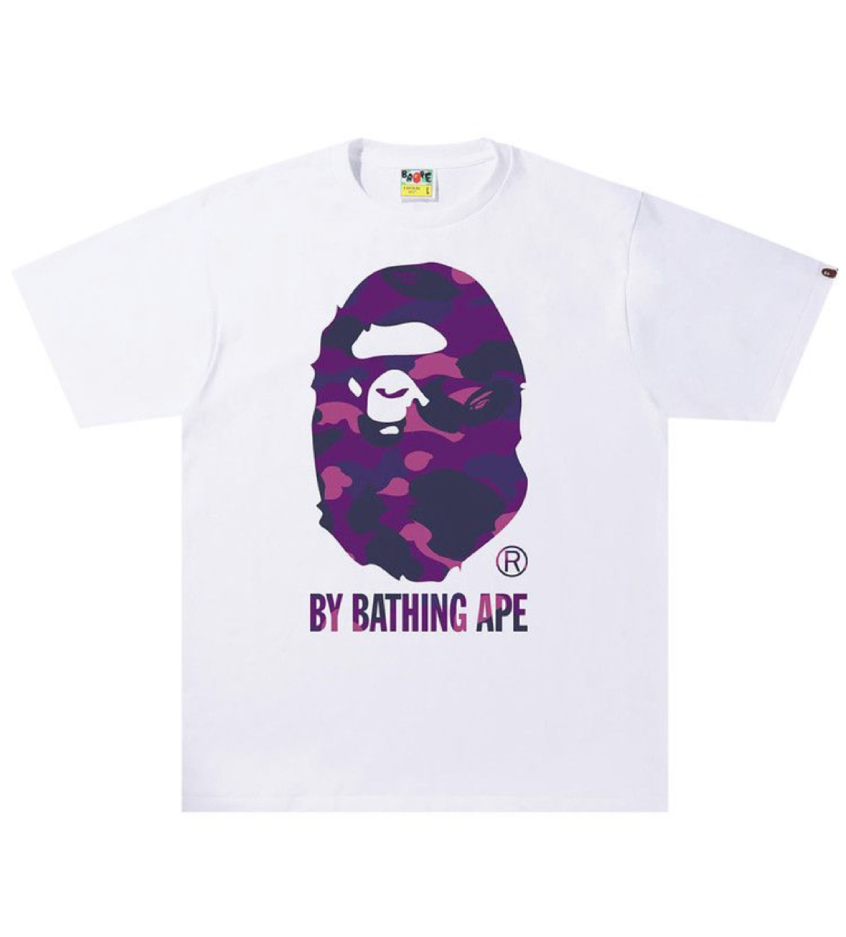 BAPE Color Camo By Bathing Ape Tee 'White/Purple'