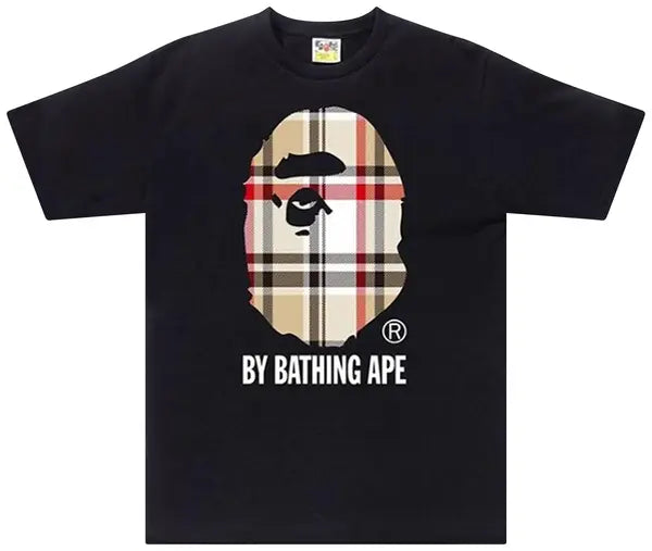 BAPE Check By Bathing Ape Tee 'Black/Beige'