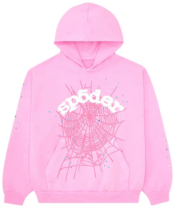Sp5der OG Web Hoodie 'Pink'