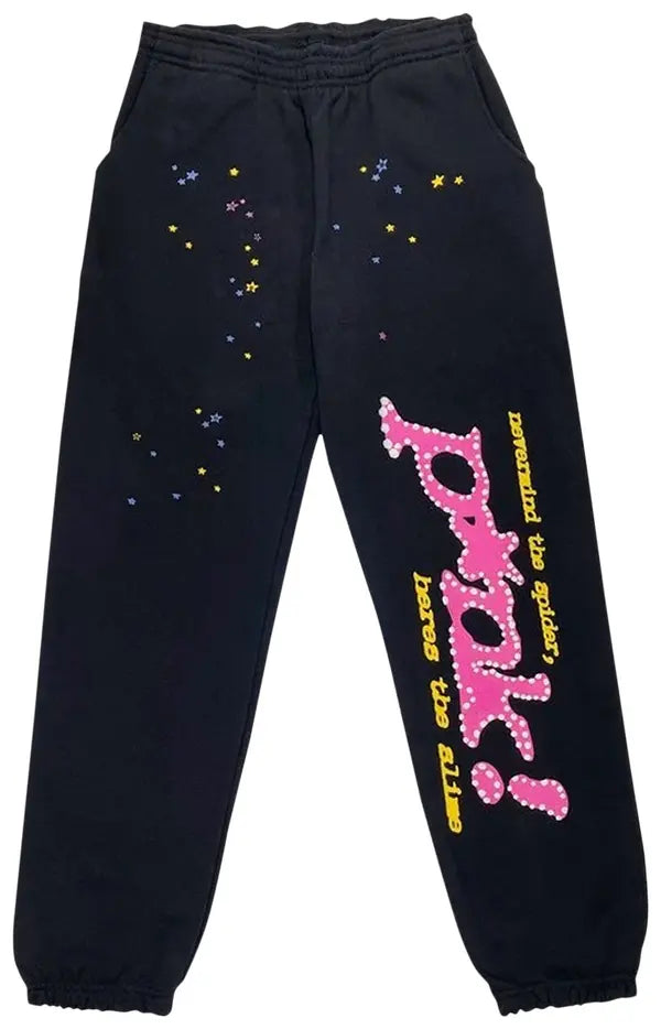 Sp5der P*nk Sweatpants 'Black'