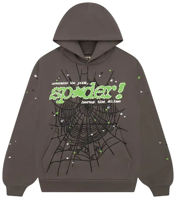 Sp5der Punk V2 Hoodie 'Slate Grey'