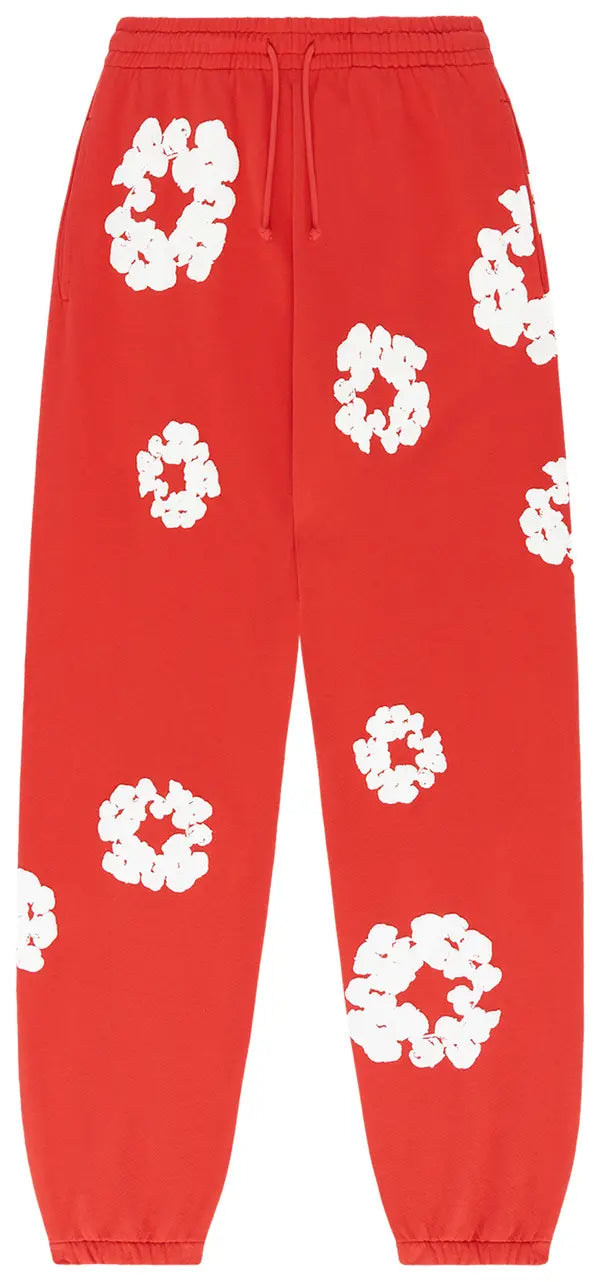 Denim Tears The Cotton Wreath Sweatpants 'Red'