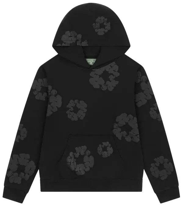 Denim Tears Mono Wreath Hoodie 'Black'