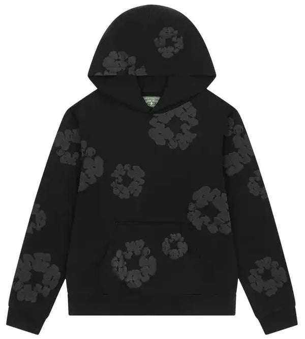 Denim Tears Mono Wreath Hoodie 'Black'