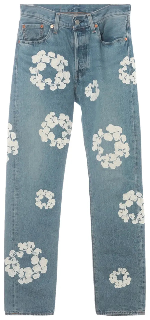 Levi's x Denim Tears Logo Japan Embroidered Denim Jeans 'Blue'