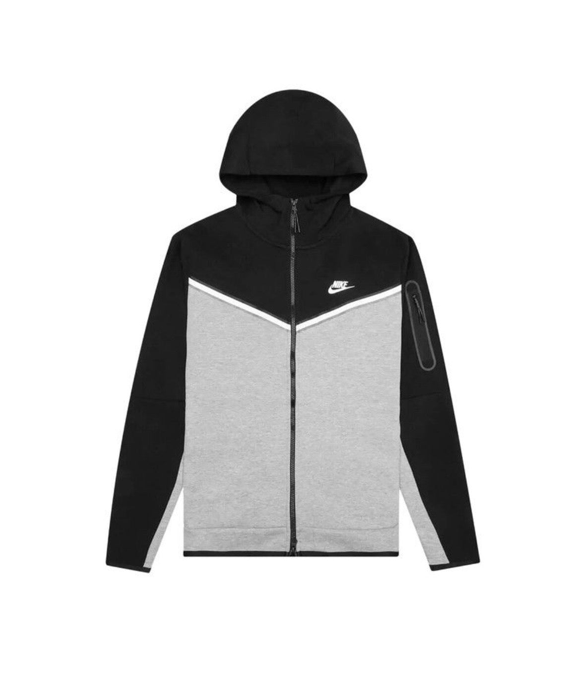 Nike Tech Fleece Full Zip Hoodie 'Black/Grey/White'