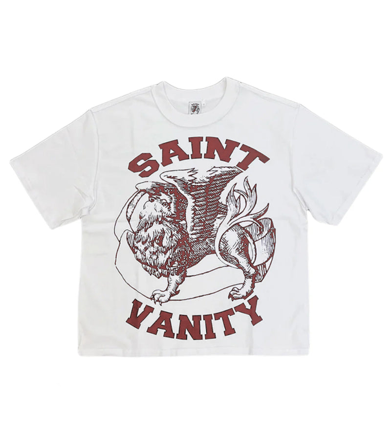 Saint Vanity Griffin Tee White/Burgundy